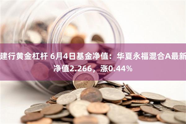 建行黄金杠杆 6月4日基金净值：华夏永福混合A最新净值2.266，涨0.44%