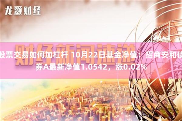 股票交易如何加杠杆 10月22日基金净值：招商安和债券A最新净值1.0542，涨0.02%