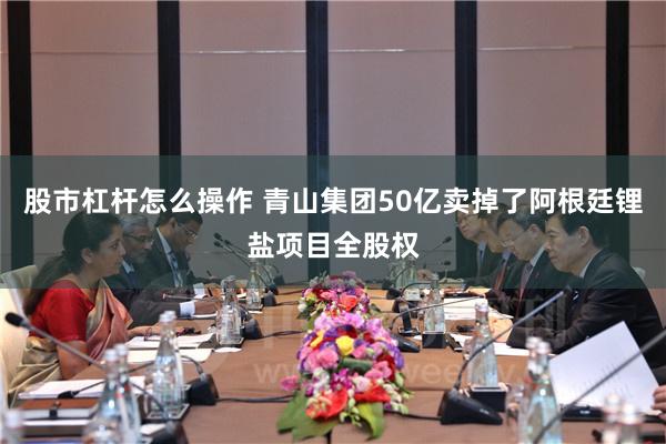 股市杠杆怎么操作 青山集团50亿卖掉了阿根廷锂盐项目全股权